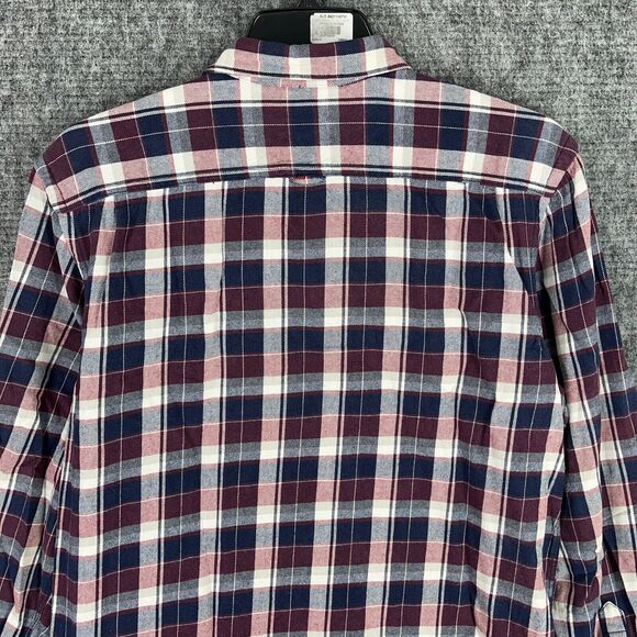 OLD NAVY SHIRT MENS XL FLANNEL VINTAGE RETRO LONG-SLEEVE BUTTON-FRONT EASY-CARE - Picture 4 of 13